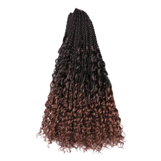 Free Sample Bundles Colored Fashion Twist  Natural Extensions Bulk Curly Hair Braiding River Locs Crochet Hair
