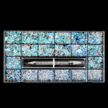 Wholesale Mixed Shape AB Color Glass Nail Art Rhinestone Set in Box with Flat Bottom
