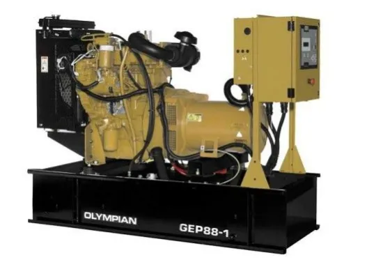 3 Pole Mccb Caterpillar Diesel Generator , Gep88-1 , 1800 Rpm