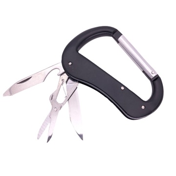 D-Type Multifunctional Self-Defense Gear: Climbing Carabiner and Tactical Knife