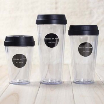 plastic double wine glass
