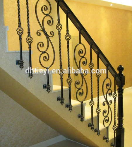 decorative wrought iron indoor stair handrials/staircase railing