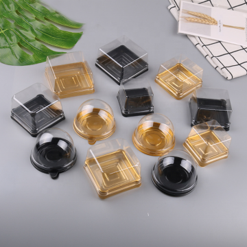Food Grade Recyclable PET Plastic Cake Packaging Boxes - Transparent Square/Round Containers