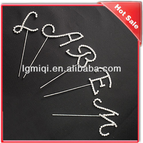 rhinestone cake topper cake pick for wedding