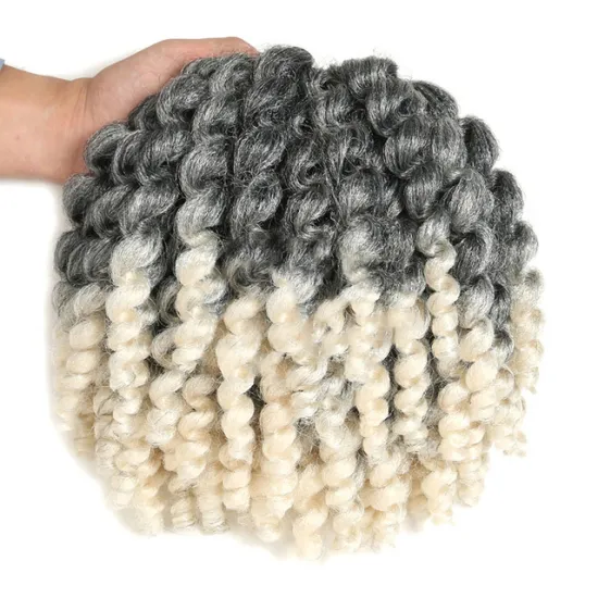 Wholesale cheap price synthetic wand curl hairstyle curly crochet braiding hair extensions with curly hair