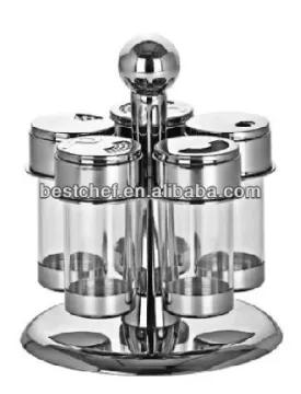 18-10 stainless steel Multi spice jar set 5-pcs