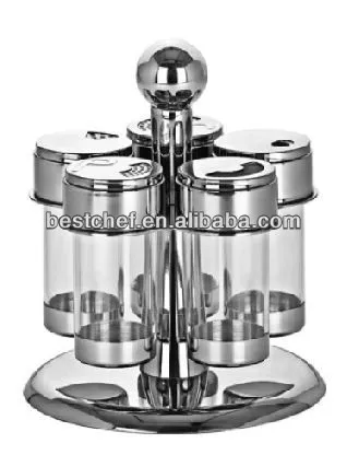 18-10 stainless steel Multi spice jar set 5-pcs
