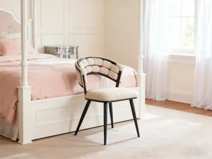 Modern Handwoven Upholstered Chair for Elegant Seating