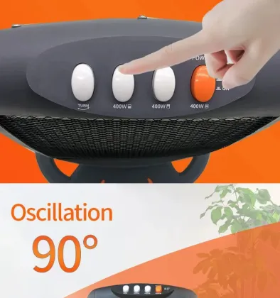 2024 220V 1200W Electric Heater with Safety Switch and Halogen Lighting