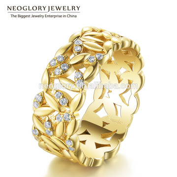 Neoglory Zirconia Gold Plated Party Trendy Rings for Women Stylish Engagement Statement Jewelry