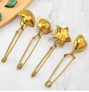 Hot Selling Gold Plated Stainless Steel Tea Ball Infuser