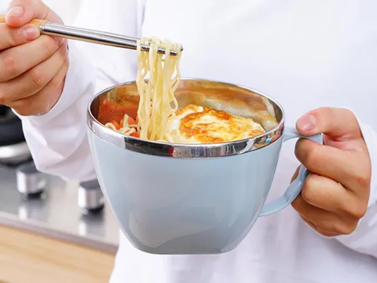 304 Large Stainless Steel Rice Bowl With Lid