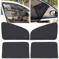 Foldable rear side window static cling car sunshade