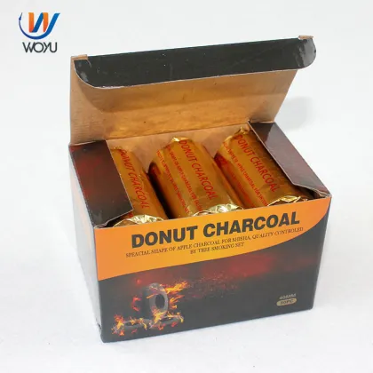 Wholesale donut shape apple wood nature hookah charcoal