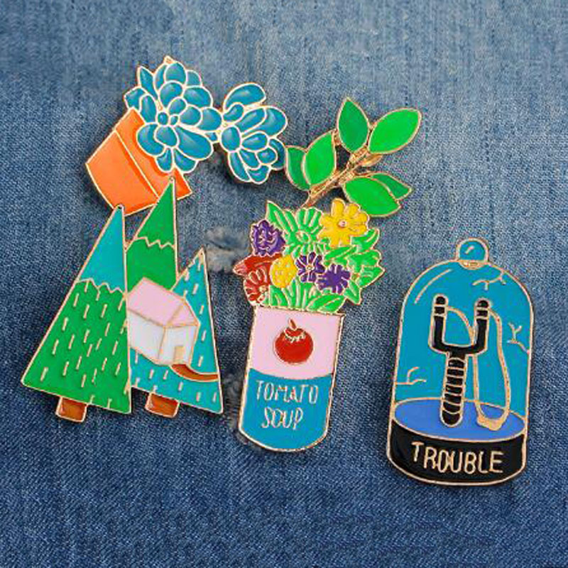 Flowers Metal Soft Enamel Lapel Pins