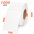 white 4x6 self adhesive direct thermal shipping label 100x150 fan fold shipping sticker roll BL