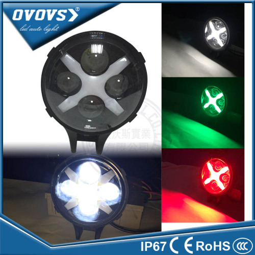 OVOVS new car led spot light white red green DRL 6' 60w led auxiliary light for j-eep