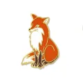 Kartun logam adat Anime Fox Lapel Pin