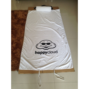 Custom Portable Cotton Beach Towel with Pillow