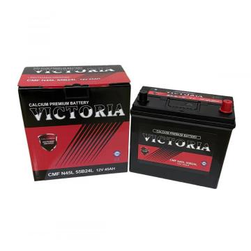 12V 45AH N45L 55B24L Batteria di avvio automatico con acido acido