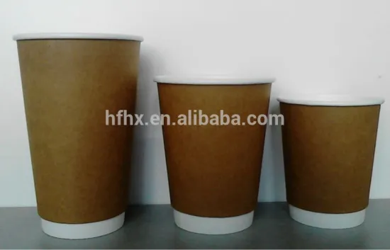 8oz 12oz 16oz Normal sizes Plain Kraft paper hot coffee cups
