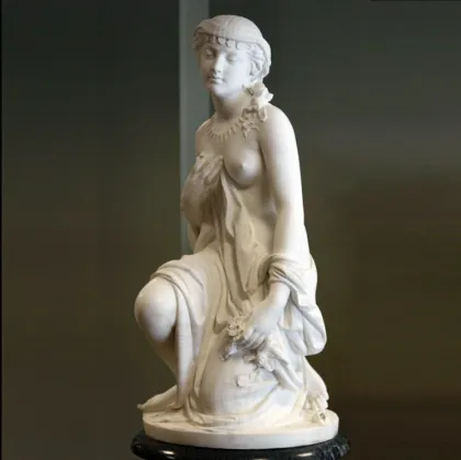 Cheap and fine carving marble stone naked lady sculpture