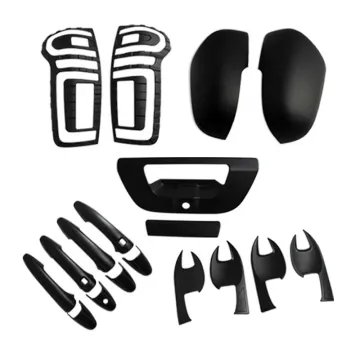 ABS Garnish Cover Full Combo Set for GWM Great Wall Poer 2021-2023 - Black Decor Kits