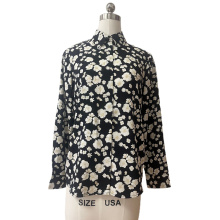 Women's Floral print Collar Shirt Blouse