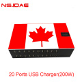 20 puertos Cargador Multiport USB 200W Power