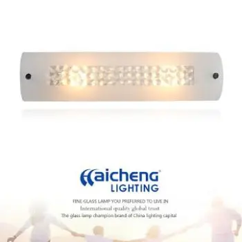 New design crystal glass wall beside lamp for hotel
