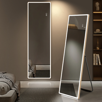 OEM ODM LED Full Length Mirror with 3 Color Temperatures and Smart Sensor