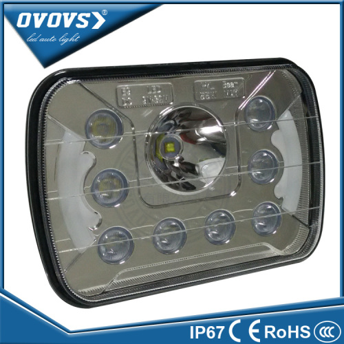 ovovs new 5x7 led headlight 55w offroad led work light with drl for truck suv