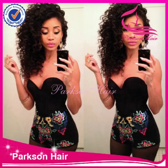 New hair products kinky curl hair 180% denisty top quality baby hair 8-26inch indian remy hair lace front wig wholesale