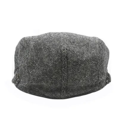 Vintage Washed Cotton Plaid Cabbie Gatsby Newsboy Cap