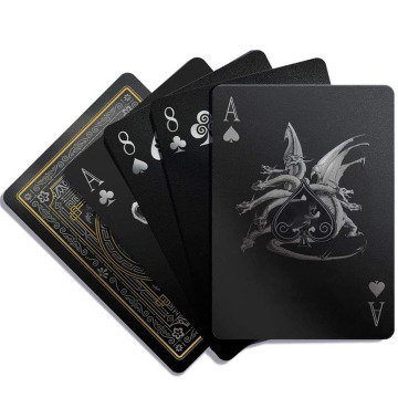 Custom PVC Royal Black Playing Cards with Avengers Theme