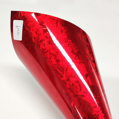 Red chrome-plated forged carbon fiber body sticker