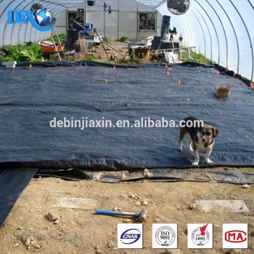 Black woven geotextile felt