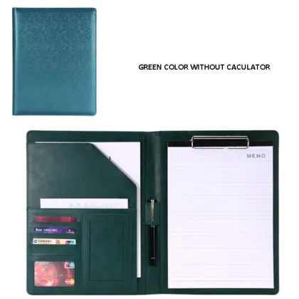 High Quality PU Leather Appointment Folder with Calculator