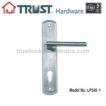 TRUST LP240: Solid Stainless Steel Lever Handle with Plate