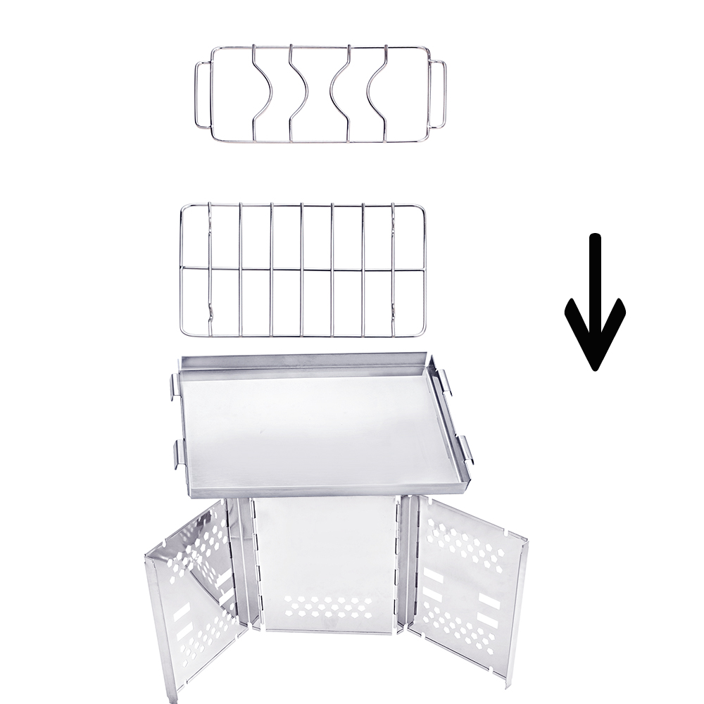 Folding Stainless Steel Grill