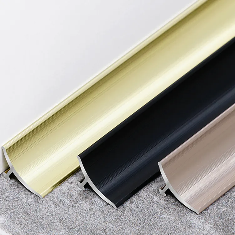 Aluminum alloy skirting line 6063 anodized decorative lines