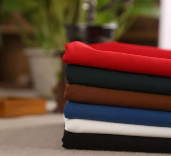 Wholesale Plain Dyed Polyester Spandex Stretch Woven Fabric