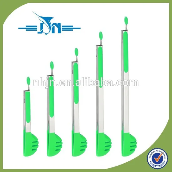 Stainless Steel Bread BBQ Food Tong Silicone Tongs Cook Tools