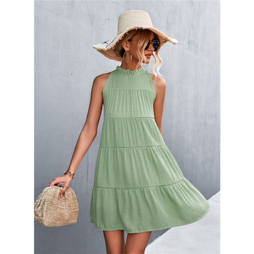 Women Summer Halter Neck Mini Dresses