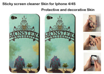 Sticky Screen Cleaner  For Iphone 4s / Iphone 4 , Pu Gel + Microfiber Ultra Fine
