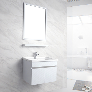 Low Price Stainless Steel Wall-Mounted Bathroom Vanity Cabinets with Makeup Mirror T-125