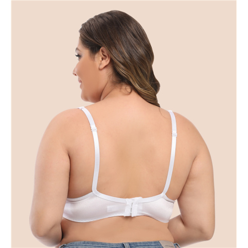 Soutien-gorge à armatures en dentelle festonnée grande taille