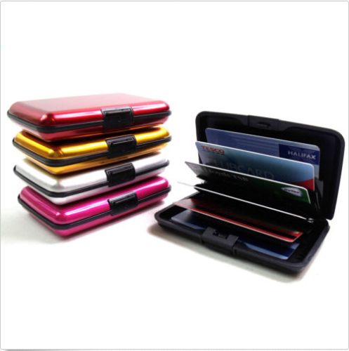 Slim Aluminum Business Card Holder Travel Wallet Thin Metal Rfid Card Protector