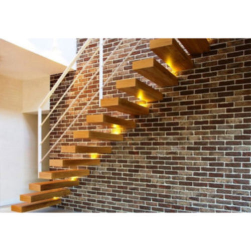 케이블이 있는 현대적인 계단 빌라 부동 계단 계단