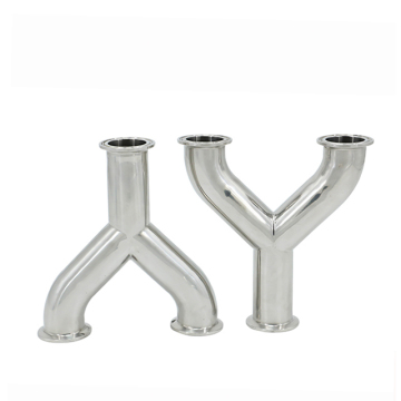 SS304 SS316L Stainless Steel Sanitary Hygienic 3-Way Y Elbow Tee Pipe Fittings